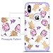 YINLAI iPhone X Case iPhone 10 Case 2 in 1 Slim Hybrid Soft Silicone Rubber Bumper Hard PC Cover Cute Floral Pineapple Shockproof Protective Phone Cases for Girls Women iPhone X 2017 White/Purple