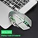 Rechargeable 2.4Ghz Wireless Gaming Mouse with USB Receiver,7 Colors Backlit for MacBook, Computer PC, Laptop (600Mah Lithium Battery) (Gray)