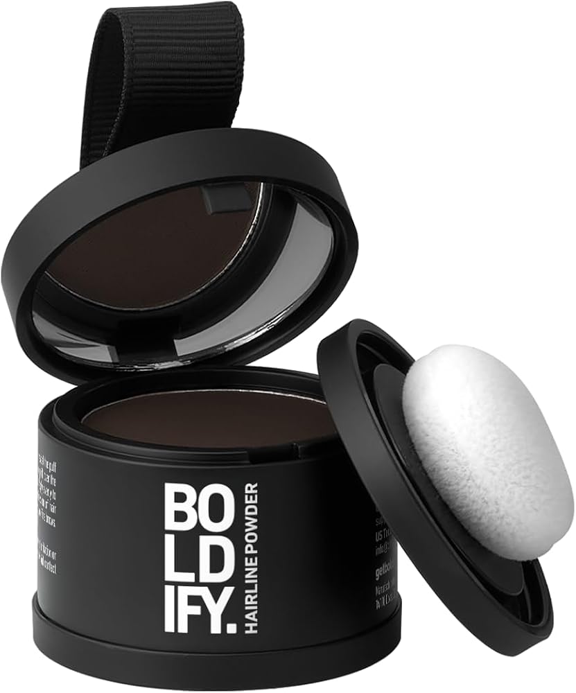 Boldify Hairline Powder, Root Touch Up Hair Color Dark Brown 4g | Instantly Fills Thinning Hair & Sparse Hairlines - Root Cov