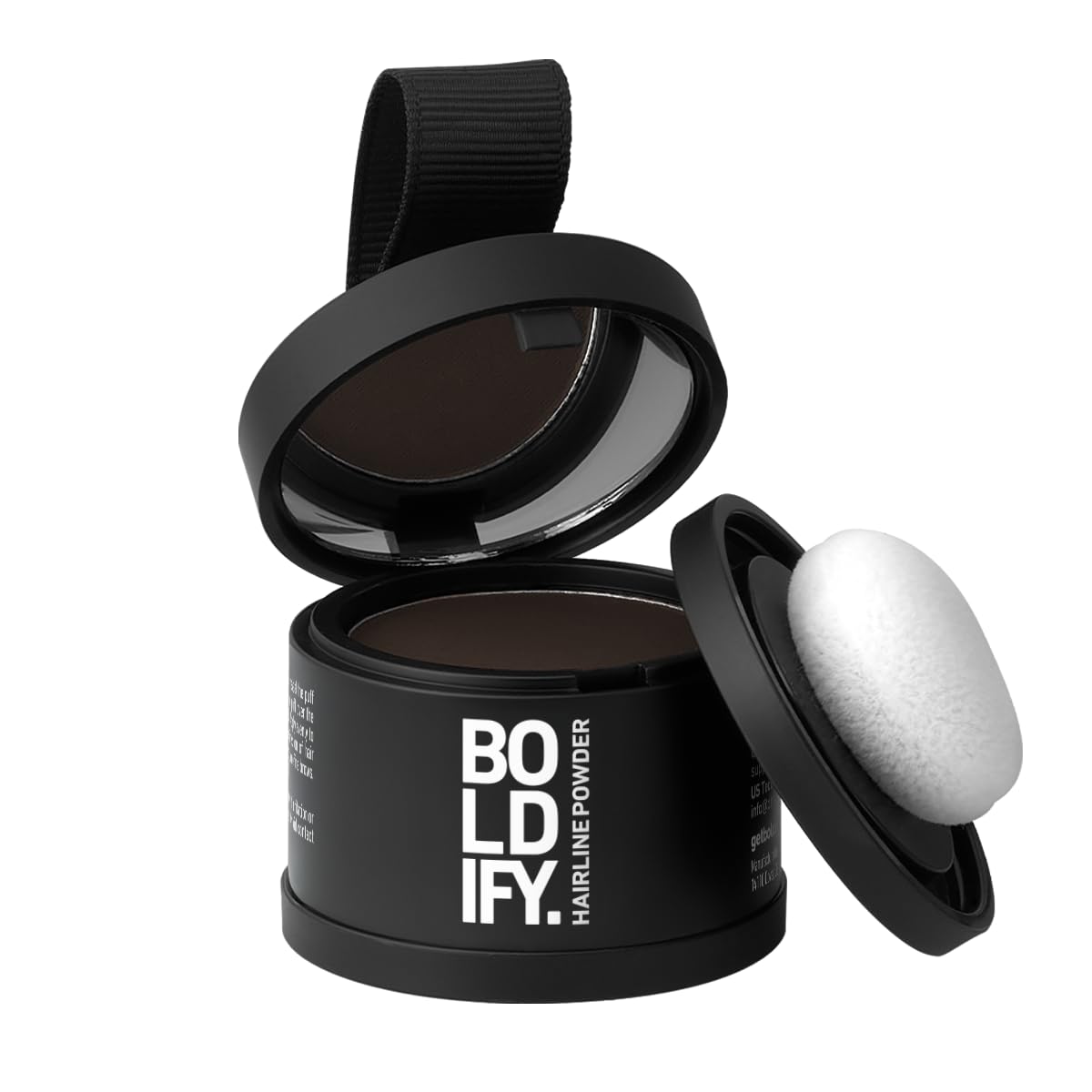 BOLDIFY Hairline Powder - Root Touch Up Hair Color for Gray Coverage - Bald Spot Concealing Hair Powder for Women and Men - 24-Hour Stain-Proof - Dark Brown — image 1