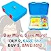 Kid Bento Lunch Box Container for Kids - Leakproof Insulated Childrens 4 Compartment Reusable Food Containers - Lunch Boxes include 2 in 1 Spoon and Fork Spork Set - Microwave and Dishwasher Safe