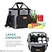Lifewit Soft Cooler Bag Insulated Lunch Bag Box Soft Cooling Tote with 2 Ice Packs Grey