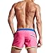 LETSQK Men's Sexy Swimwear Shorts Surf Swimsuit Swim Trunks Pink Medium