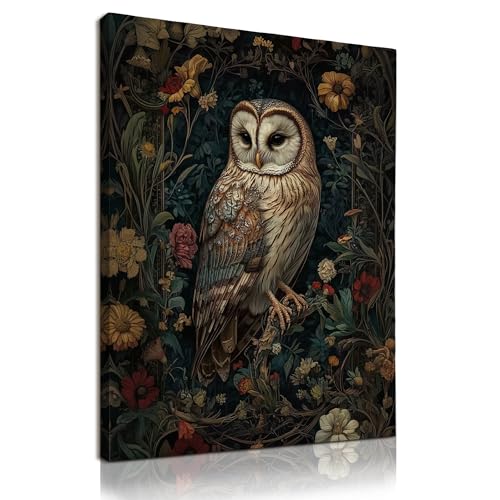 KU-DaYi Vintage Owl Floral Wall Art