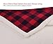 Red Buffalo Plaid Sherpa Throw TV Blanket 50