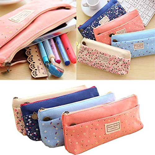 Start Lovely Portable Multi-Fuctional Double Zipper Pencil Case Pen Bag Office Products, Office & School Supplies, Desk Accessories & Workspace Organizers, Desk Supplies Holders & Dispensers, Pencil Holders