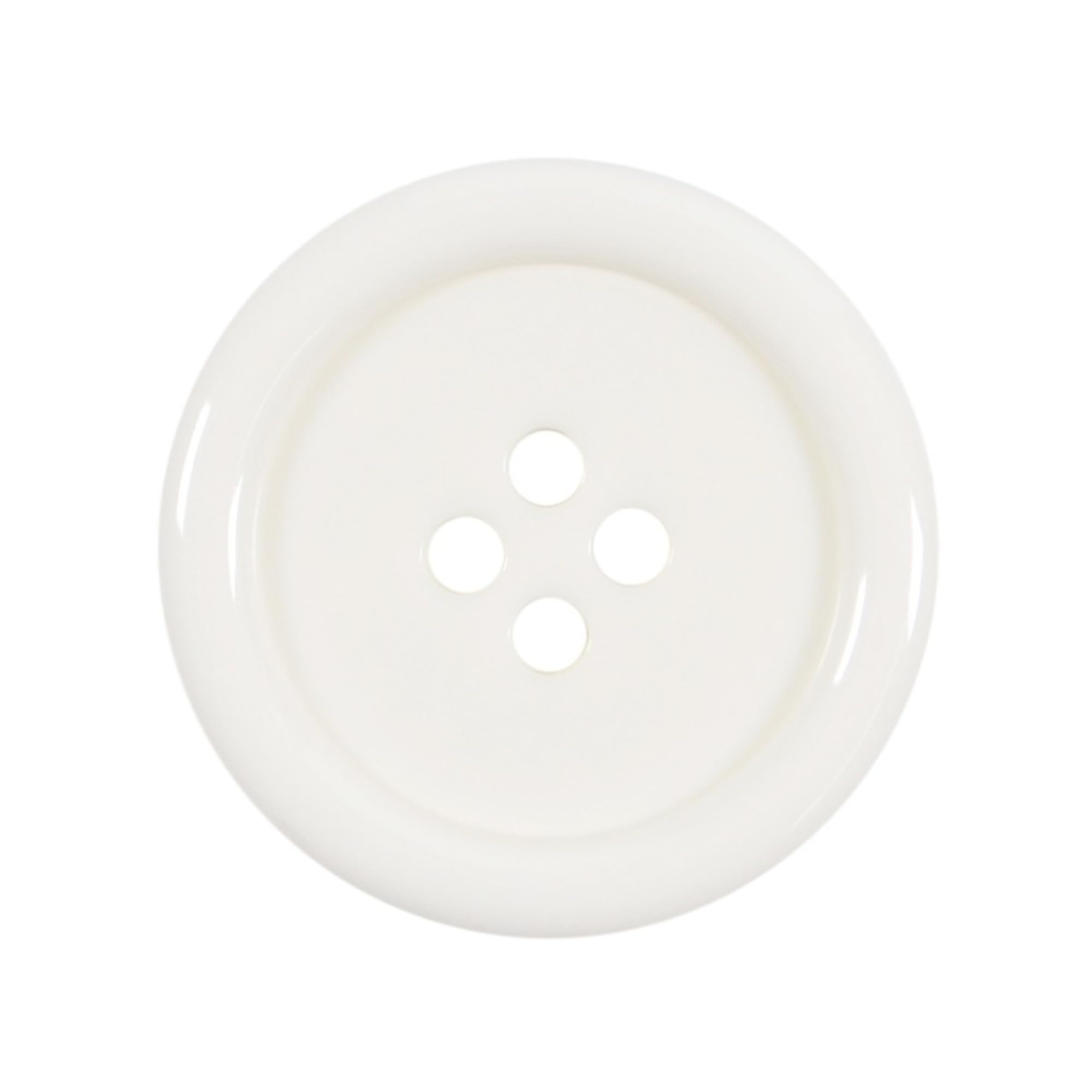 ​6 Pack White 20mm Round Plastic Buttons with 4 Holes – Ideal for Coats, Jackets, Cardigans (32L)