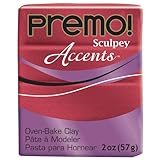 Premo Sculpey Polymer Clay 2 Ounces-Red Glitter