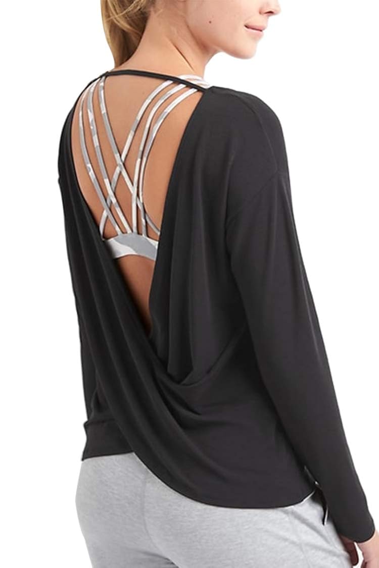 backless workout shirts