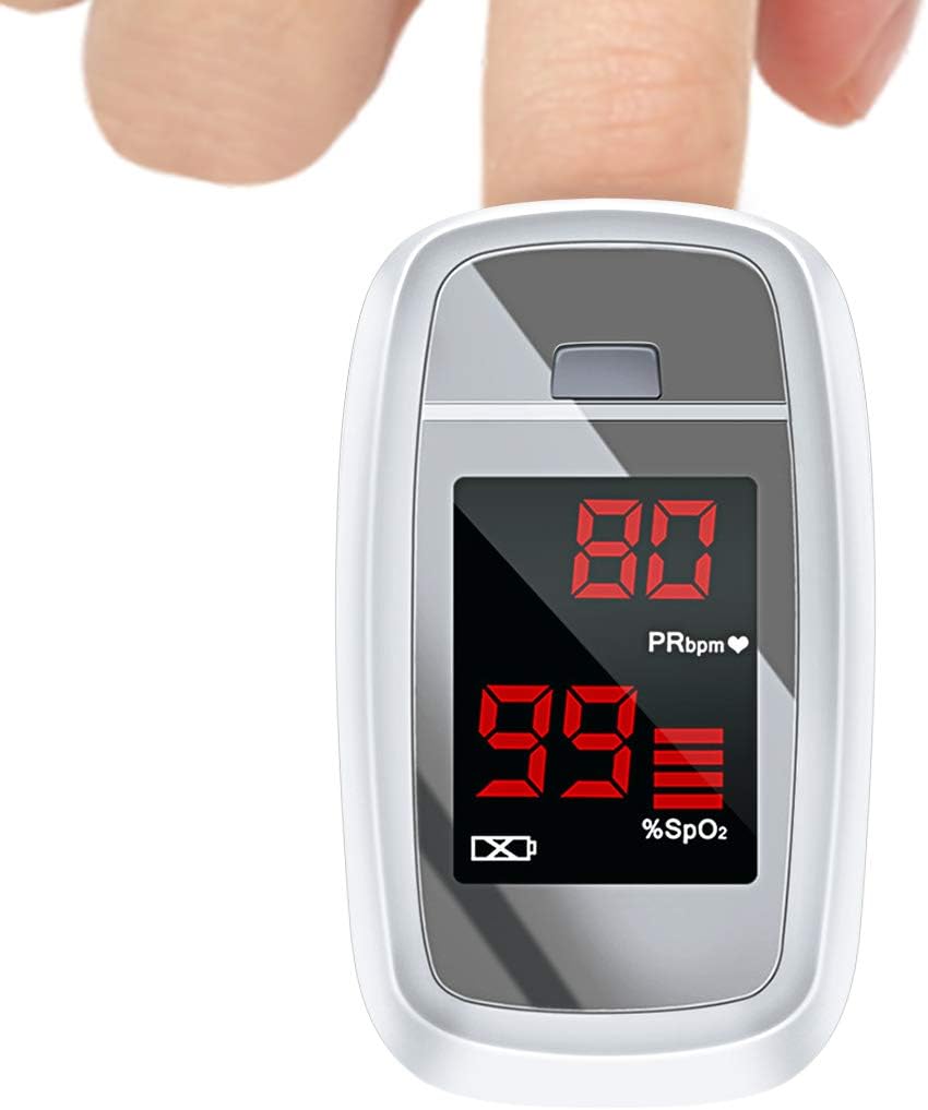 Pulse Oximeter, Oxygen Monitor Finger Heart Rate Monitor Oxygen Saturation Monitor Adult and Child with OLED Display