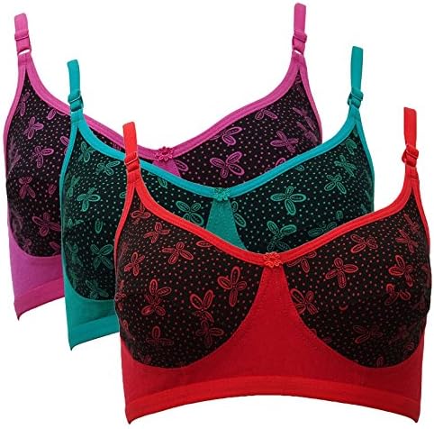 Body Tonic 6 Pcs Womens Cotton Non Padded Assorted Colour Lingerie Bra