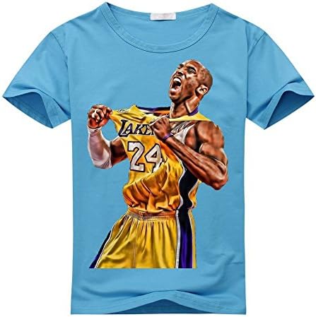 LBJY Kobe Bryant logo Men's classic Baby blue T-shirt Medium