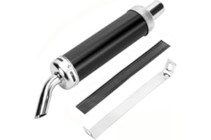 Cylemoto Muffler Exhaust 1.25inch Aluminum Motorcycle Racing Exhaust Muffler Silencer Pipe Black