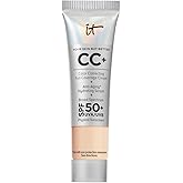 IT Cosmetics CC+ Cream - Natural Full Coverage Foundation With SPF 50+, Color Corrector & Anti-Aging Hydrating Serum, Hyaluronic Acid + Peptides, Lightweight Up To 24H Wear, All Skin Types