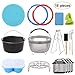 Aozita 18-Piece Mini 3 Quart Accessories for Instant Pot Accessories 3 Qt Only, Steamer Basket, Egg Steam Rack, Egg Bites Mold, Silicone Lid, Cheat Sheets, Mini Mitts, Dish Clip, Cleaning Set
