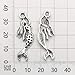 Youdiyla 48pcs Mermaid Charms Collection, Antique Silver Tone, Mermaid Tail Charms Metal Pendant Craft Supplies Findings for Necklace and Bracelet Jewelry Making(HM134)