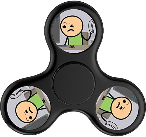 Tri-Fidget Spinner The Cyanide And Happiness_Show Hand Novelty Toys People Relieve Anxiety Focus Stress Boredom Kill Time For Children And Adults Adhd New Style Funny For Boys Girls Men Women-Black