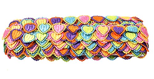 15 Yards Colorful Love Fabric Embroidery Polyester DIY Lace Applique Sewing Craft Lace Edge Trim Ribbon Edging Trimmings For Wedding Dresses Embellishment DIY Party Decor Clothes - Thumbnail 7