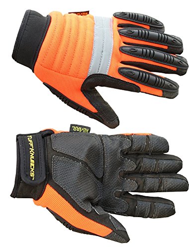 Kevlar Knuckle Reflective Metacarpal Impact Safety Work Gloves - X-Large