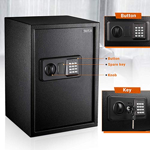 TACKLIFE 1.8 Cubic Feet Safe Digital Lock Box with Instruction