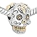 Fit Pandora Charms Silver Plated Skull Cross Silver Plated Dia De Los Muertos