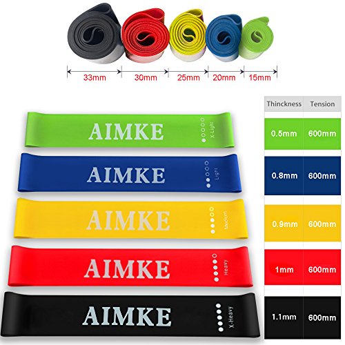 AIMKE Resistance Bands, Resistance Loop Exercise Bands, Durable Pull Up Assist Bands, Stretch Bands for Physical Therapy, Workout Bands Set for Yoga, Home Gym