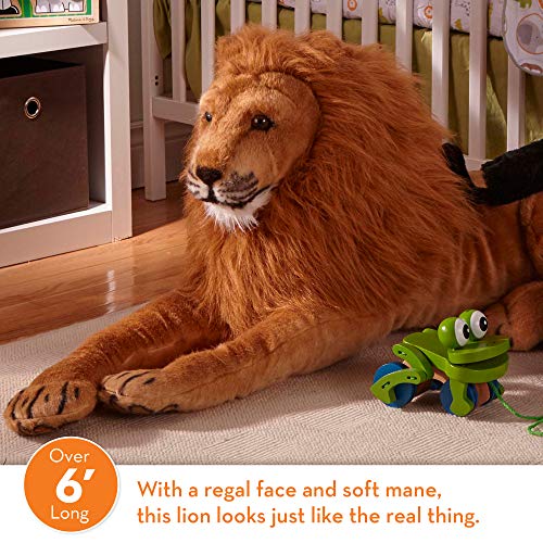 Melissa Doug Giant Lion Lifelike Stuffed Animal (Over feet