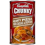Campbell's Chunky Soup, Hearty Pizza with Sausage & Pepperoni, 18.8 Ounce (Pack of 12)