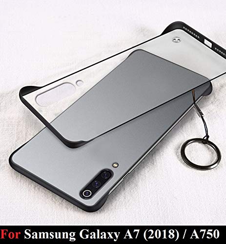 MobiTussion® Ultra Thin Shockproof Frameless Matte Transparent with Ring Buckle Back Cover Case Compatible for Samsung A