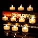 Micandle 12Pcs Remote Candles,Battery Led Flameless Tea Candles with Remote Control,Warm White Flickering Remote Tea Lights for Wedding Party Halloween Home Decor