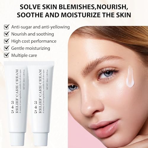 YOOJ® 2 Pcs 345 Relief Cream, Soothing Recovery & Moisture Daily Face Moisturizer, Korean Soothing Moisturizer, 345 Repair Barrier Cream for All Skin Types (50ml/1.69floz)