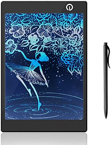 LCD Drawing Tablet, 9.7 inch Portable LCD Graphic Writting Pad Colorful Electronic Note Memo Pad with Stylus for Kids Home School and Office LCD Drawing Tablet Portable (Black)