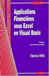 Applications financières sous Excel en Visual basic