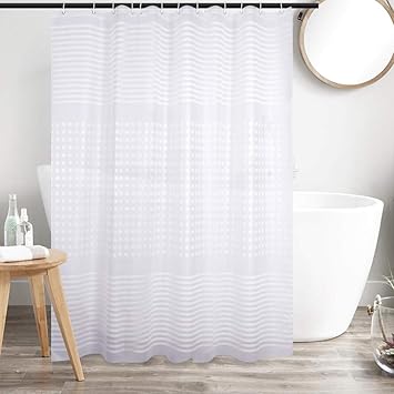 Amazon Com Afflla 72 Inch Shower Curtain Liner Clear Striped