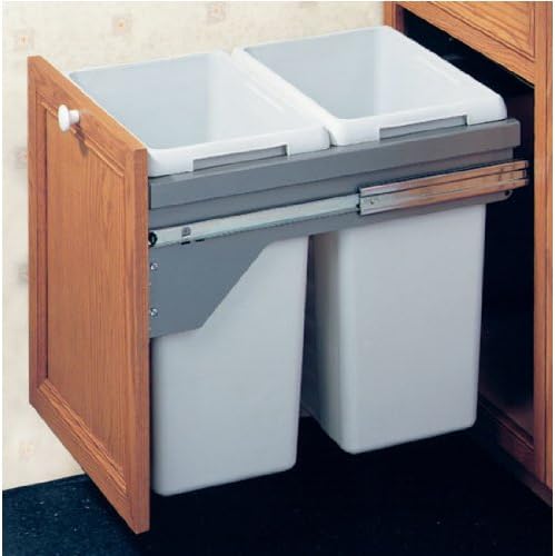 Amazon Com Hafele Double Waste Bin Pull Out 21 Gallons Silver