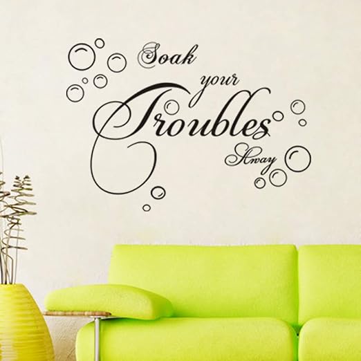 Mwlsw Etiqueta De La Pared Etiqueta De La Pared Del Bano Letras