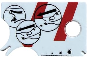 Upgraded Tick Remover Tool Plastic Tick Remover Card with Magnifier for Pets