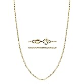 Diverdi Thin Solid 925 Sterling Silver Chain Necklace 1.1mm, 14 16 18 20 22 24 Inch, Cable Chain, Anti-tarnish, Hypoallergenic, Includes Gift Box, Strong Dainty Chain for Women, Made in Thailand