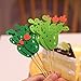 24pcs Cactus Cupcake Toppers Cupcake Picks for Cake Decorations Hawaii Party Favors Tropical Cacti Theme Summer Birthday Party Supplies