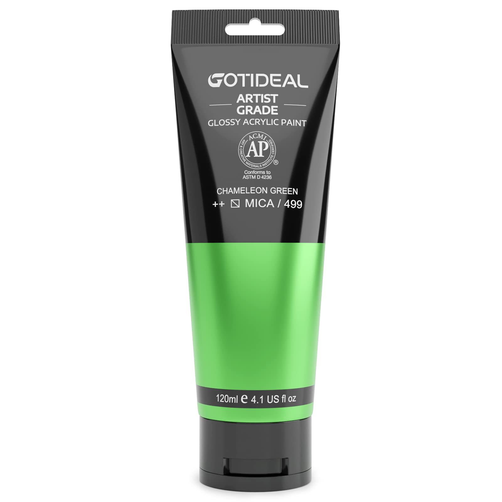 Photo 1 of GOTIDEAL Iridescent Acrylic Paint Chameleon Green Tubes(120ml, 4.1 oz) Non Toxic Non Fading,Rich Pigments for Painters, Adults & Kids, Ideal for Canvas Wood Clay Fabric Ceramic Craft Supplies