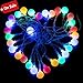 Solar String Lights, Tesla's Outdoor Solar Powered Fairy Bubble Globe String Lights with 8 Lighting Modes for Patio,Lawn,Garden,Wedding,Holidays,Christmas Decoration