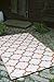 Fab Habitat Tangier Recycled Plastic Rug, Carrot & White, (6' x 9')