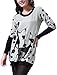 Allegra K Fall Winter Women Dog and Lady Pattern Tunic Knit Top