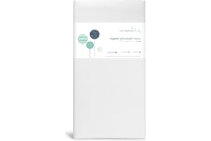Naturepedic Organic Baby Crib Mattress - 2-Stage Lightweight Infant & Toddler Mattress - Waterproof Bed Mattress for Crib - Non-Toxic for Baby and Toddler Bed - 52" x 28”