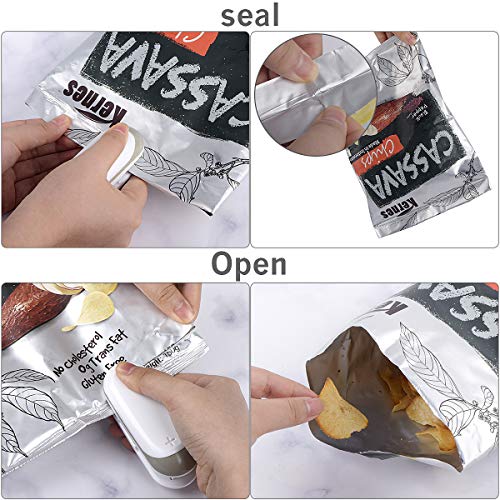 WOM Mini Bag Sealer Handheld Heat Sealer Machine 2 in 1 Food Sealer and