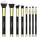 Makeup Brushes EmaxDesign 8 Pieces Makeup Brush Set Face Eye Shadow Eyeliner Foundation Blush Lip Powder Liquid Cream Cosmetics Blending Brush Tools (Golden Black)
