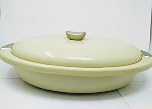 InDit Oval Steel 2800mL Thermoware Casserole Hot Pot Food Warmer/Cooler, 2.8-Liter, Color may vary