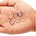 Likimar 18G 316L Stainless Steel Nose Ring Hoop Nose Piercing Body Jewelry (6PCS)-10mm