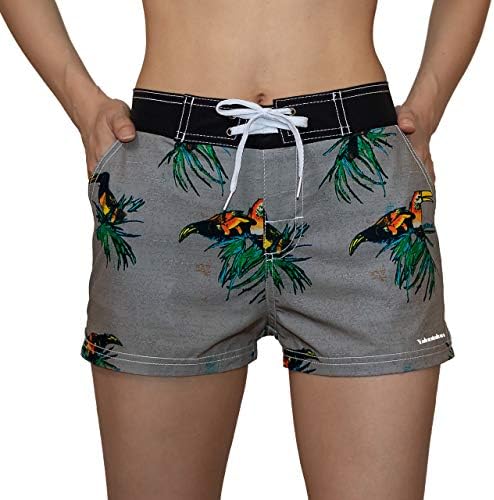 Yaluntalun Women Board Shorts Swimwear Trunks Sports Quick Dry Swim Bottom with Inner Liner