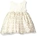 Blueberi Boulevard Baby Girls' Flocked Glitter Holiday Dress